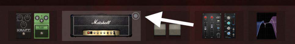 Bypass a section by pressing the round button.