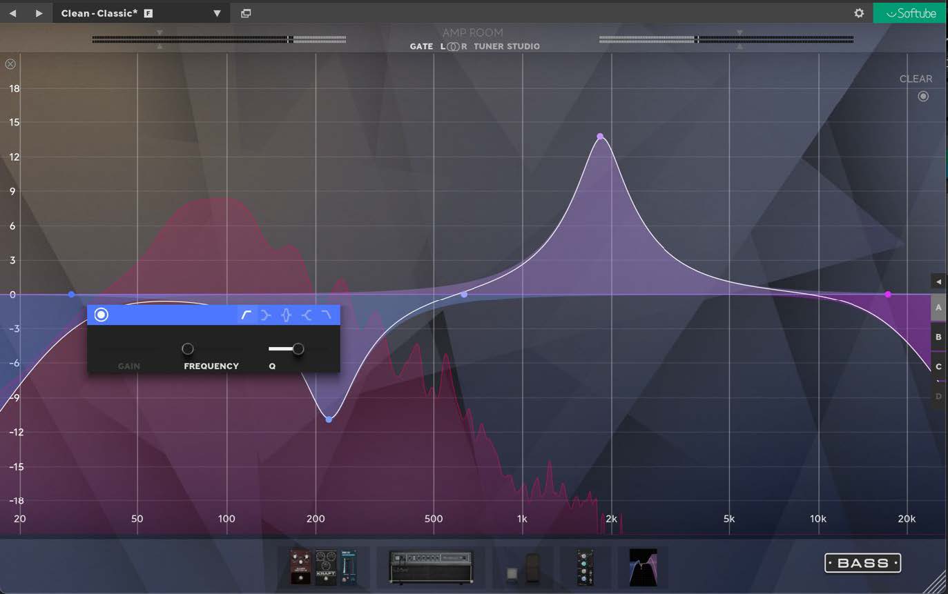 The parametric EQ in Amp Room.