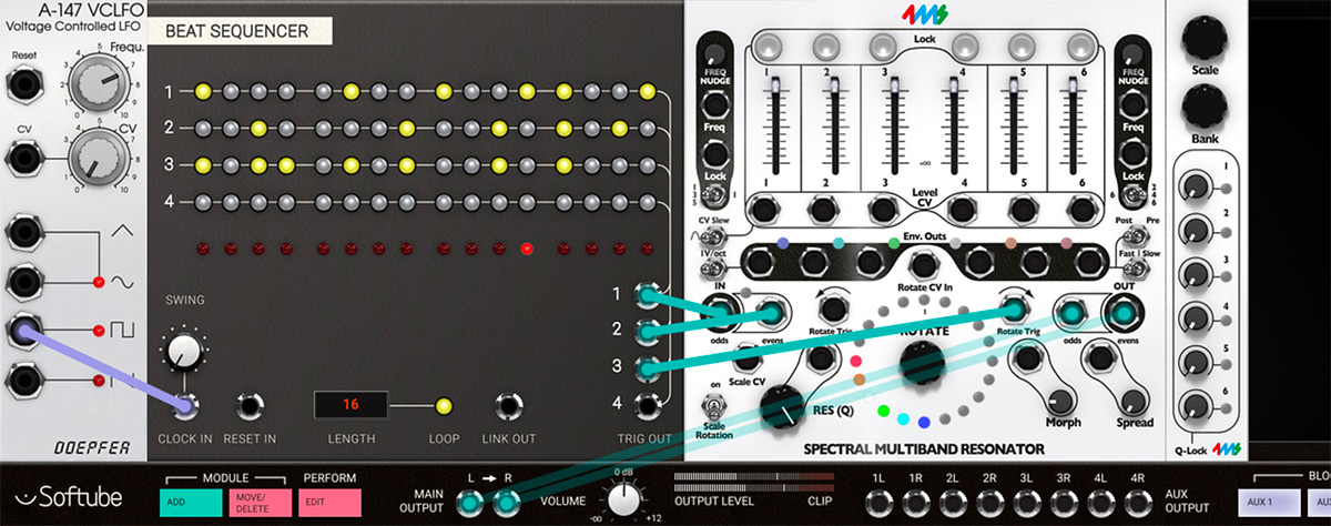Play around with Rotate and Spread to change the pitches.