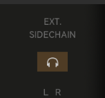 Press the headphones icon to monitor the sidechain input (if applicable)