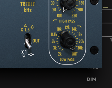 Click "Dim" to make the large plug-in window slighly transparent.